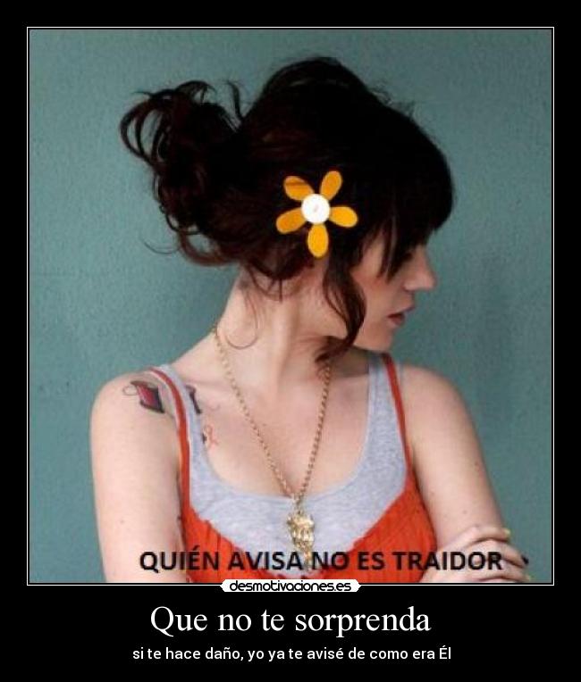 Que no te sorprenda -