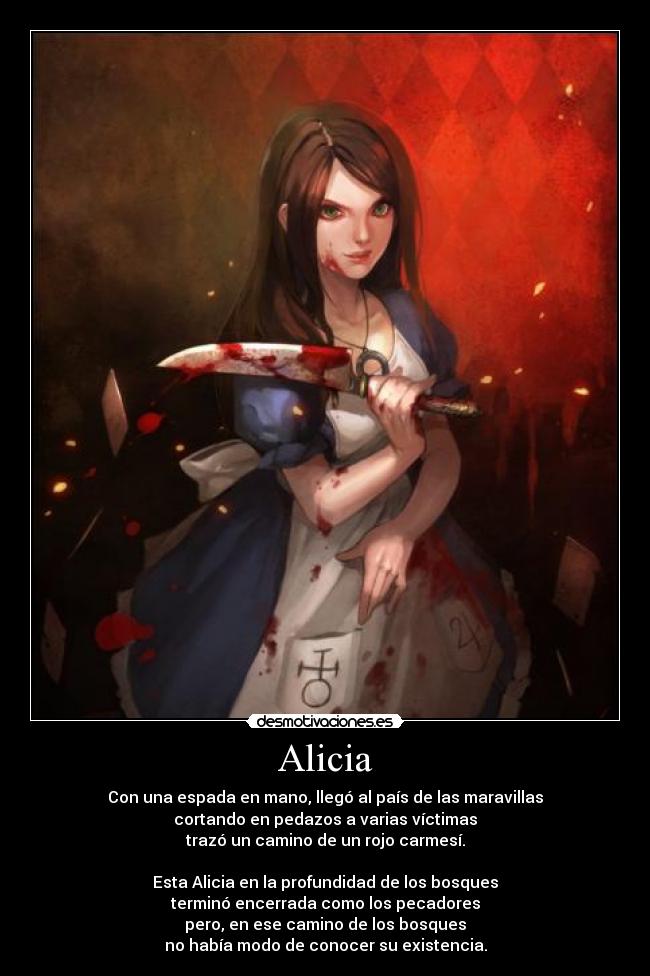 carteles alice madness returns alice human sacrifice vocaloid desmotivaciones