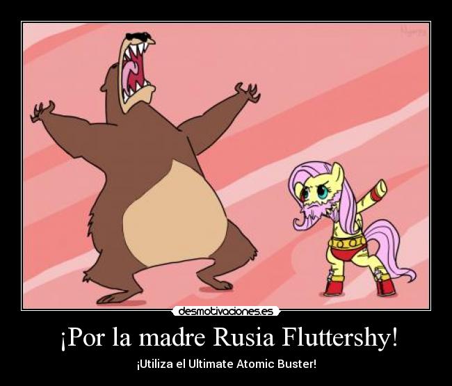 carteles madre little pony friendship magic fluttershy street fighter zangief oso desmotivaciones