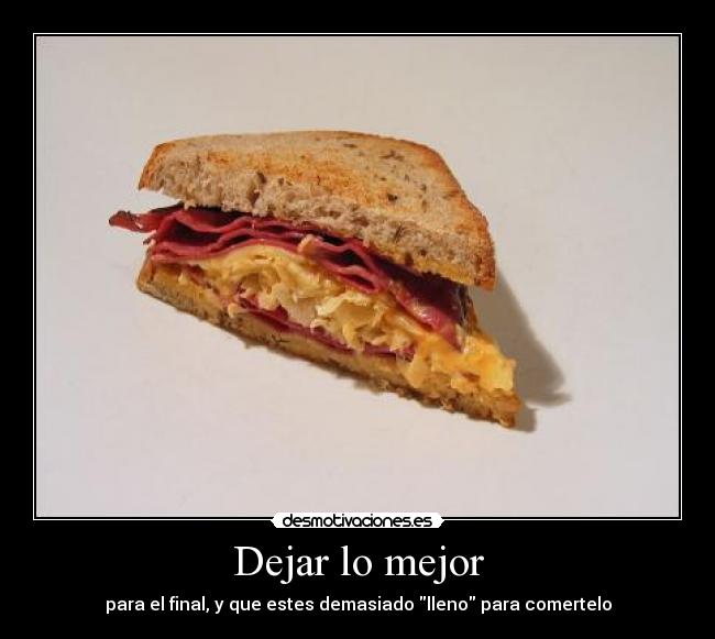 Dejar lo mejor - 