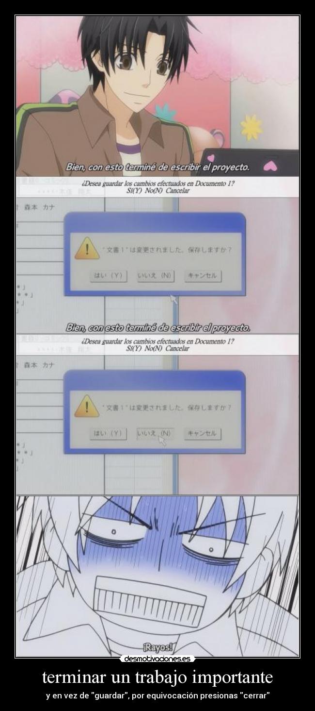 terminar un trabajo importante -