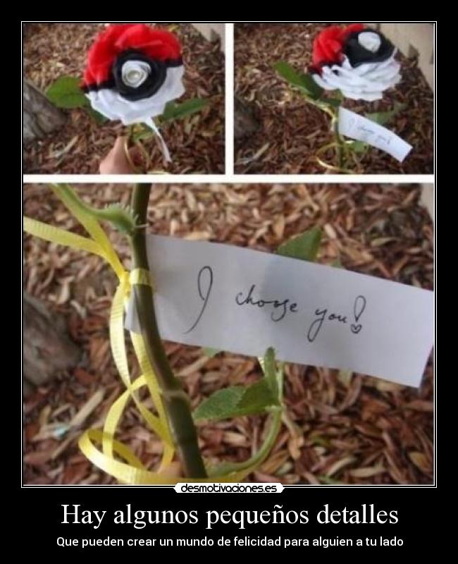 Hay algunos pequeños detalles - Que pueden crear un mundo de felicidad para alguien a tu lado
