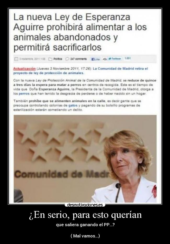 ¿En serio, para esto querían -