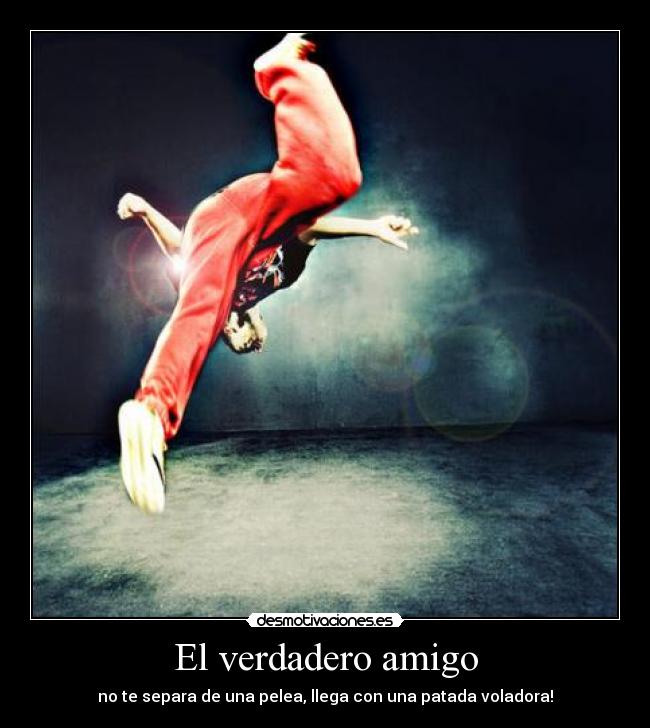 El verdadero amigo - no te separa de una pelea, llega con una patada voladora!