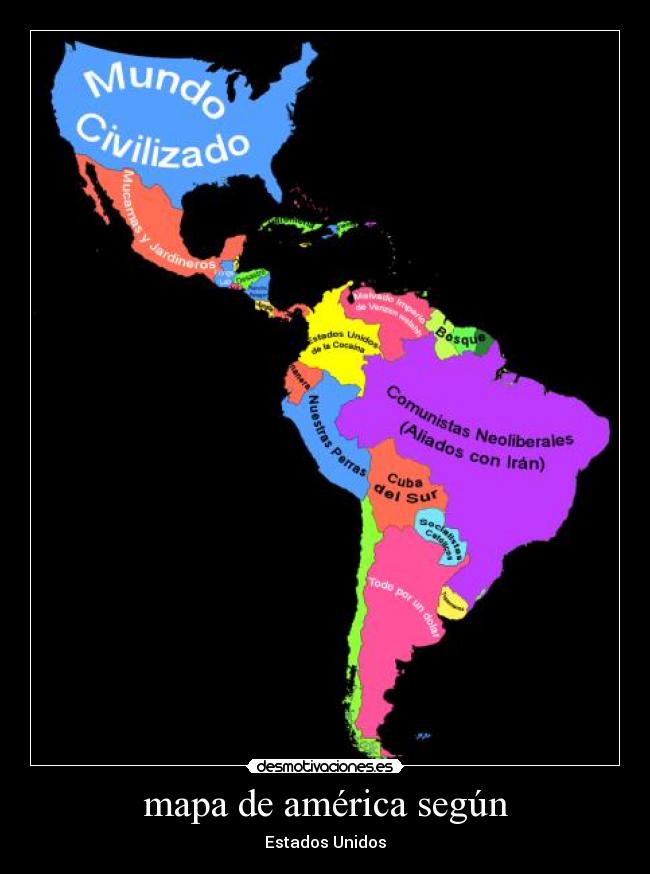 mapa de américa según - Estados Unidos