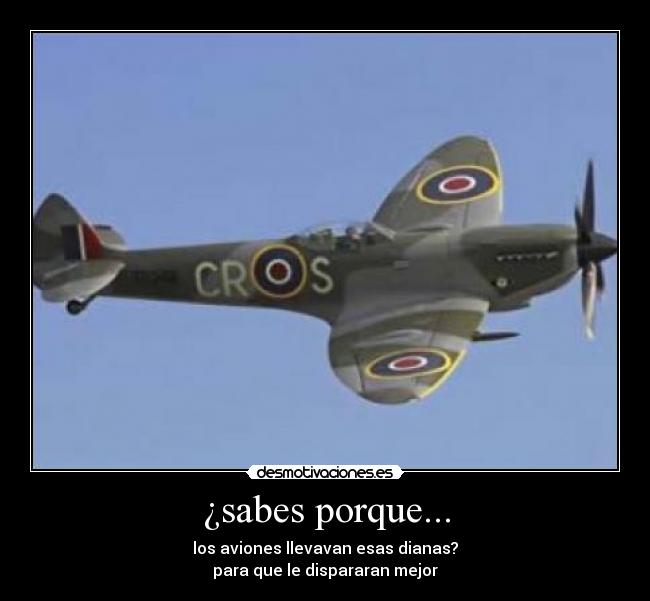 ¿sabes porque... - los aviones llevavan esas dianas?
para que le dispararan mejor