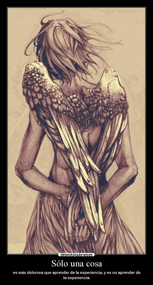 Sólo una cosa - es más dolorosa que aprender de la experiencia, y es no aprender de la experiencia.