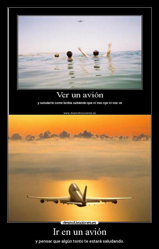 Ir en un avión -