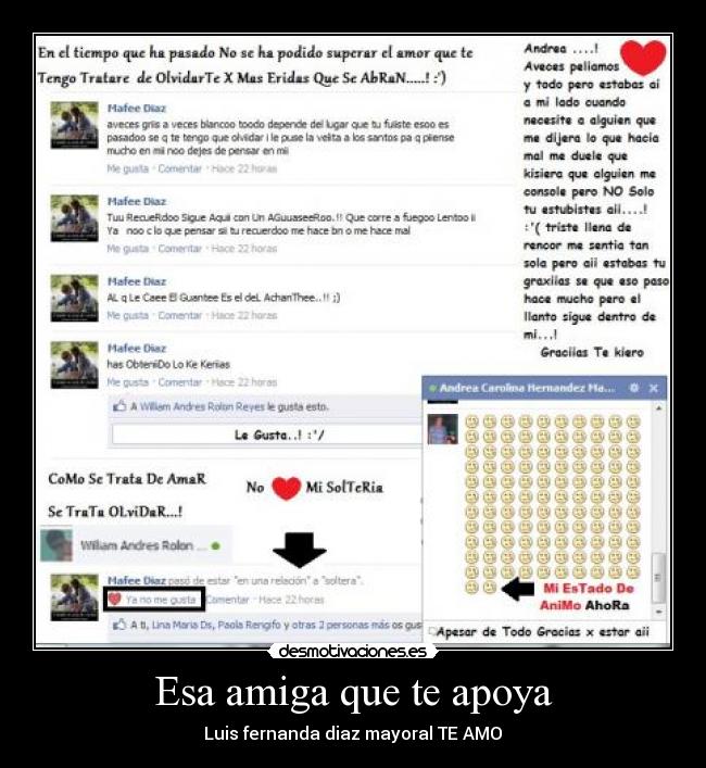 Esa amiga que te apoya - Luis fernanda diaz mayoral TE AMO♥