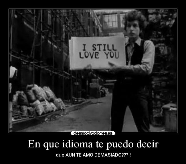 En que idioma te puedo decir -