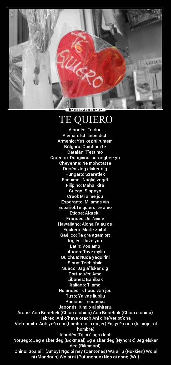 TE QUIERO -