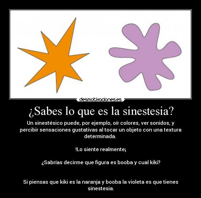 ¿Sabes lo que es la sinestesia? - 