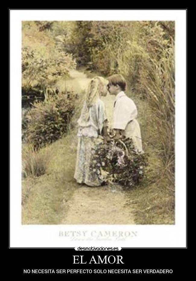 EL AMOR - NO NECESITA SER PERFECTO SOLO NECESITA SER VERDADERO♥