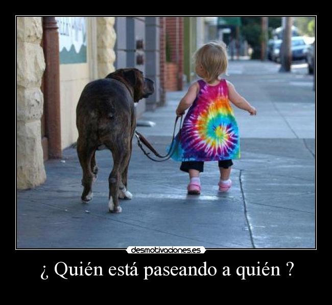 ¿ Quién está paseando a quién ? -
