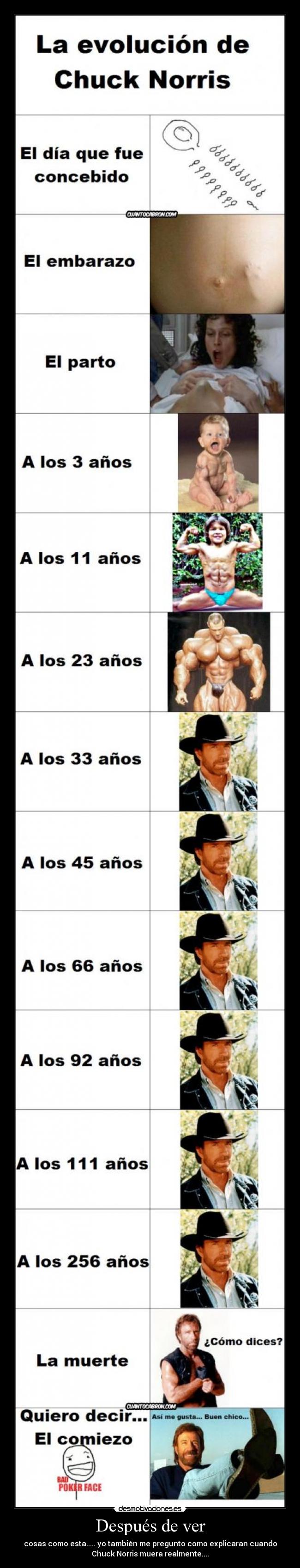 Después de ver - cosas como esta..... yo también me pregunto como explicaran cuando
Chuck Norris muera realmente....
