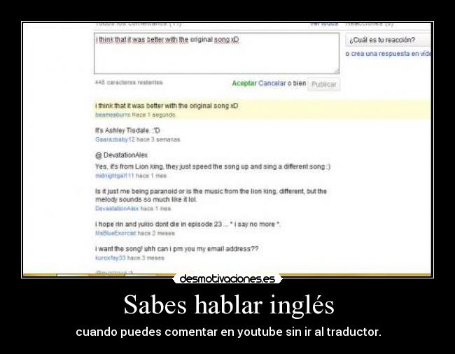 Sabes hablar inglés - 
