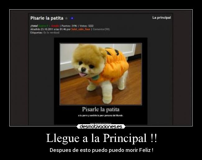 Llegue a la Principal !! - Despues de esto puedo puedo morir Feliz !