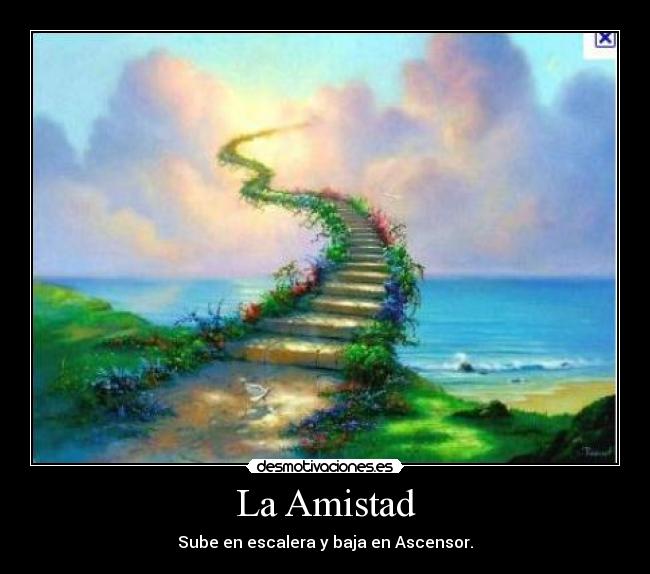 La Amistad - Sube en escalera y baja en Ascensor.