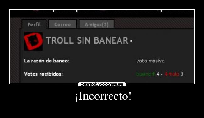 ¡Incorrecto! - 