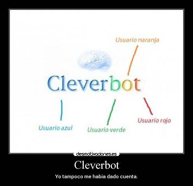 Cleverbot - Yo tampoco me habia dado cuenta.