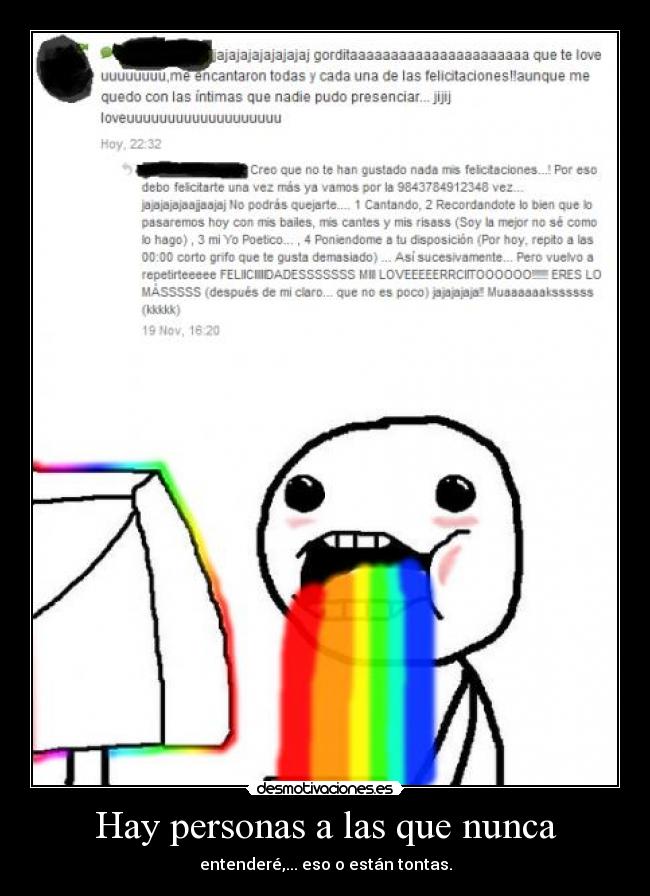 Hay personas a las que nunca - 