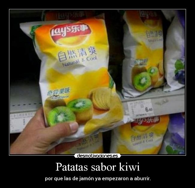 carteles sabor jamon patatas kiwi desmotivaciones