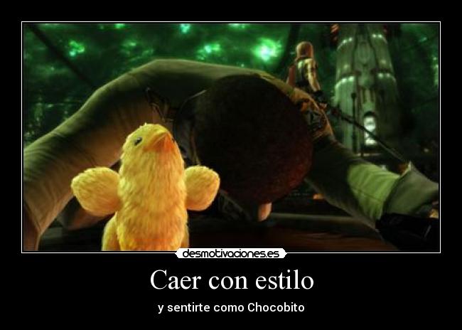 carteles chocobo final fantasy desmotivaciones