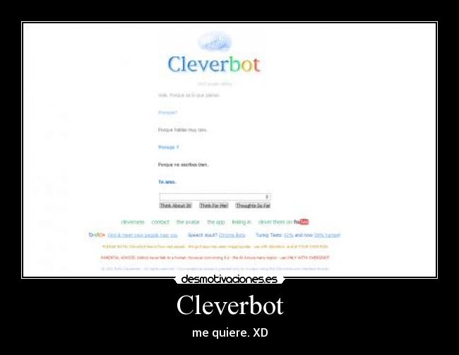 Cleverbot - me quiere. XD