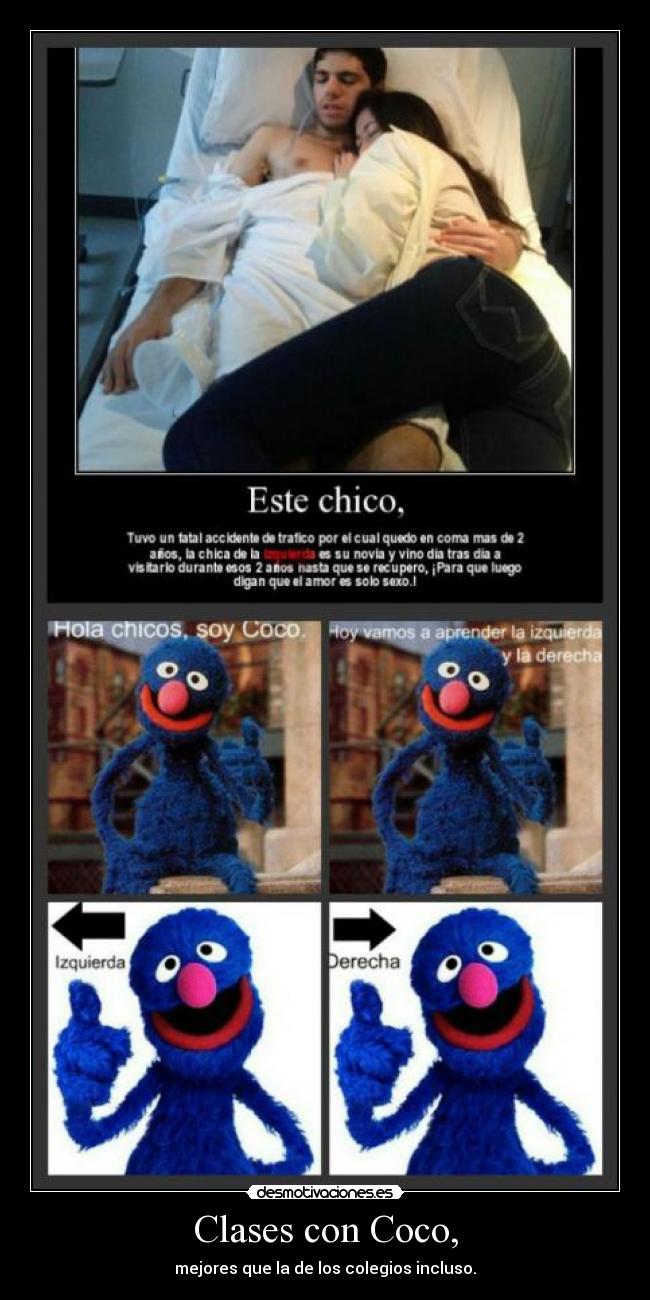 Clases con Coco, - mejores que la de los colegios incluso.