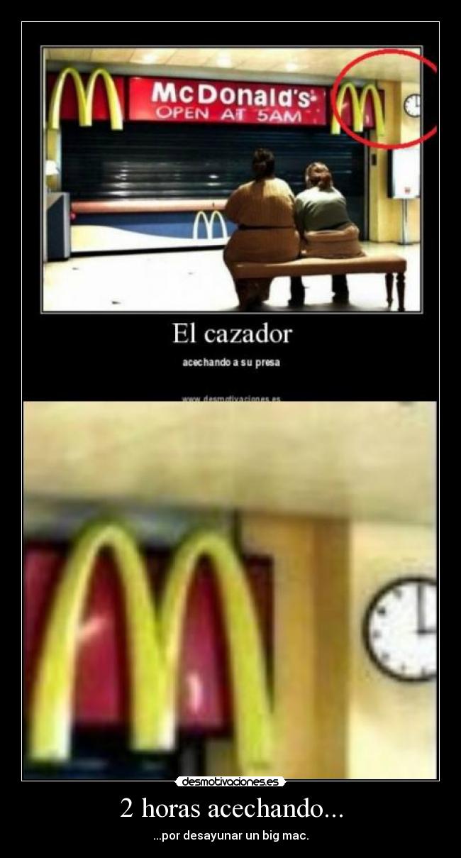 2 horas acechando... - ...por desayunar un big mac.