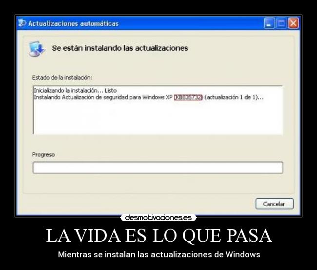 LA VIDA ES LO QUE PASA -