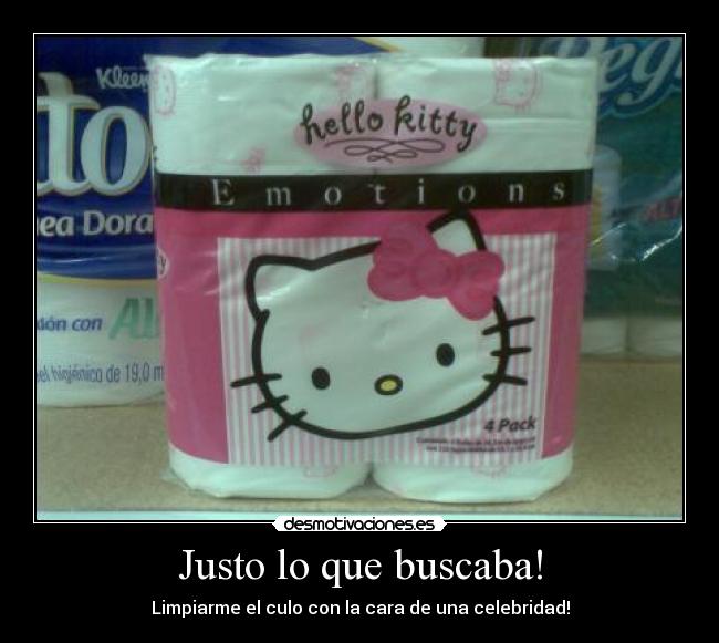 Justo lo que buscaba! - Limpiarme el culo con la cara de una celebridad!