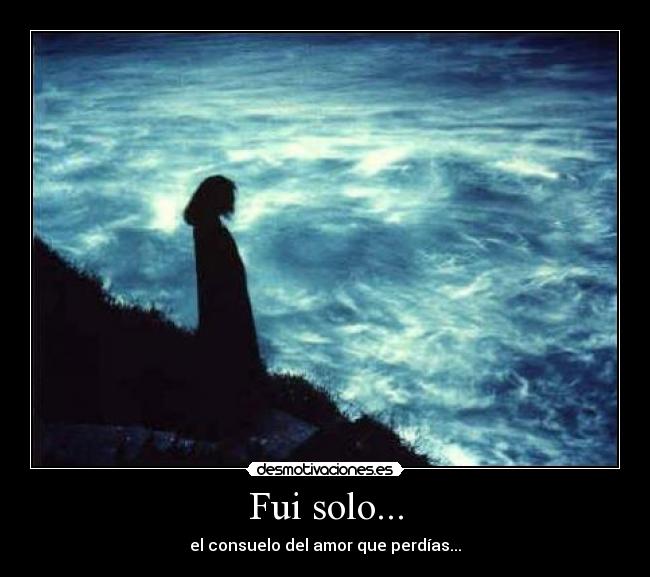 Fui solo... - el consuelo del amor que perdías...