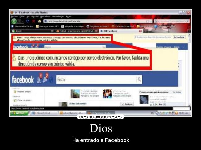 Dios - Ha entrado a Facebook