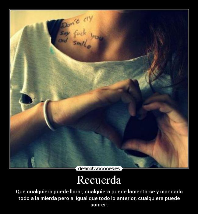 carteles smile cry fuck desmotivaciones