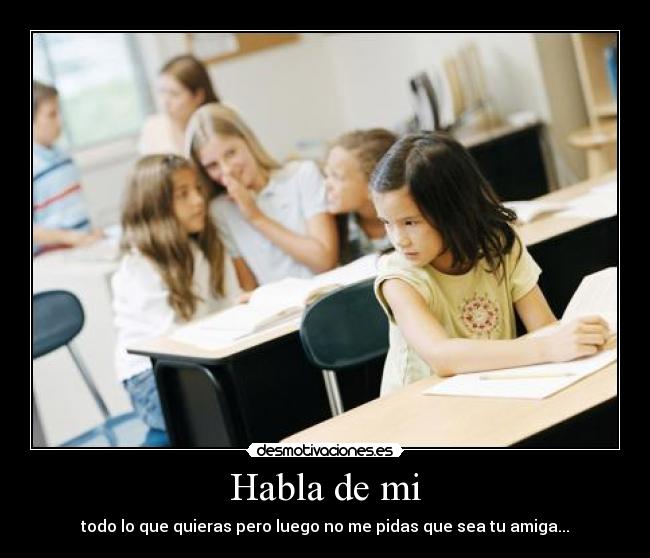 Habla de mi -