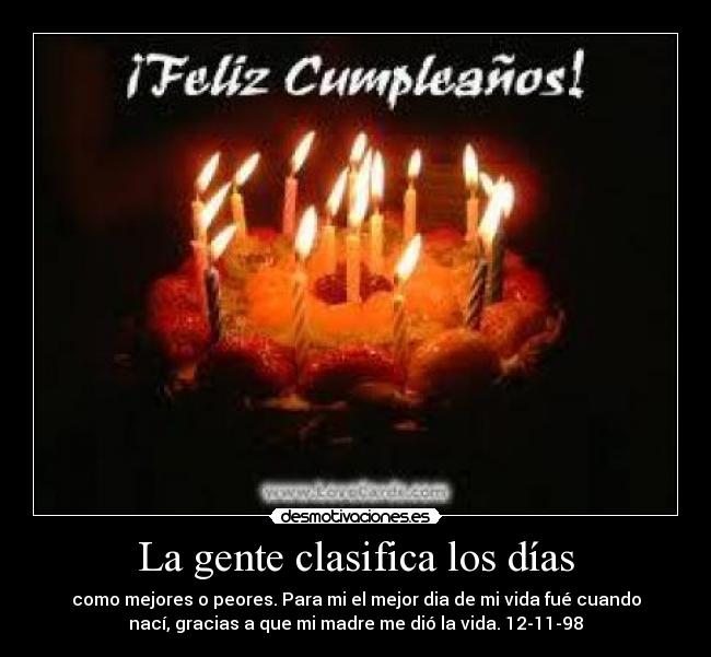 La gente clasifica los días - 