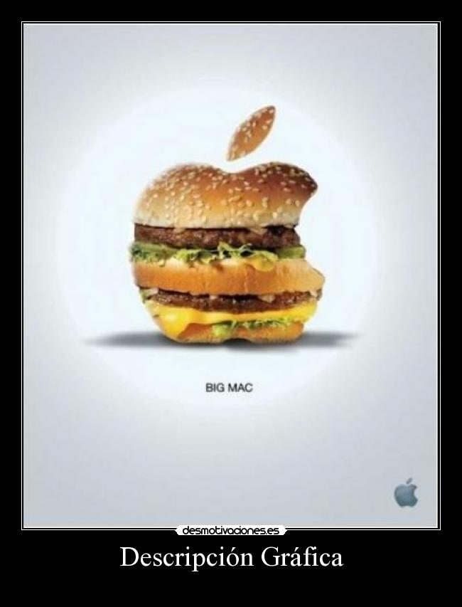 carteles big mac mcdonalds apple desmotivaciones