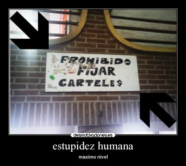 carteles estupidez humana desmotivaciones