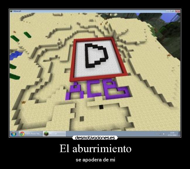 carteles minecraft desmotivaciones