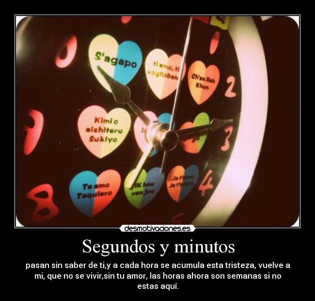 Segundos y minutos - 