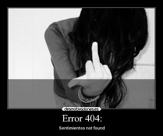 Error 404: - Sentimientos not found