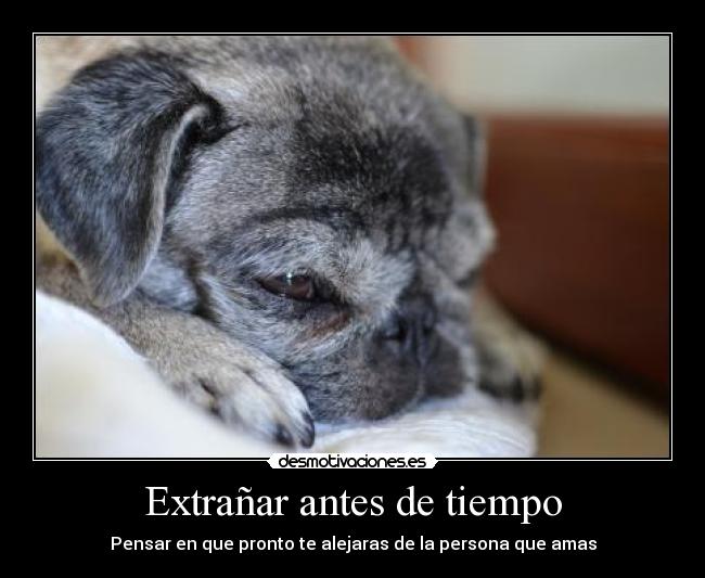 Extrañar antes de tiempo - Pensar en que pronto te alejaras de la persona que amas