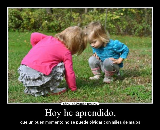 Hoy he aprendido, - 