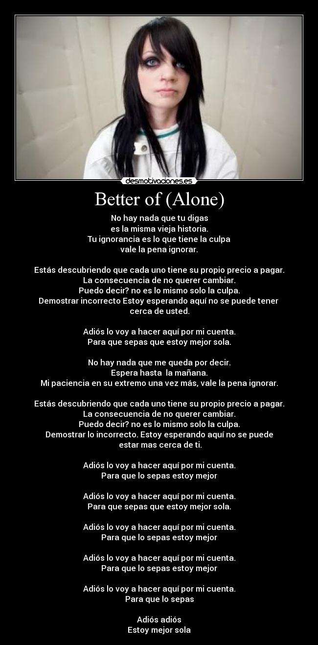 Better of (Alone) -