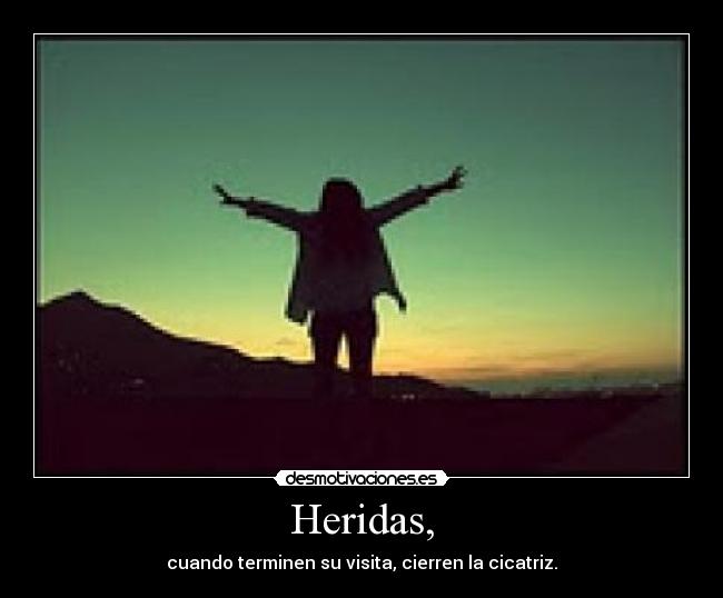 Heridas, - cuando terminen su visita, cierren la cicatriz.