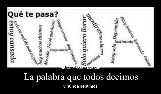 La palabra que todos decimos - 