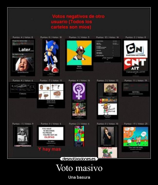Voto masivo - Una basura