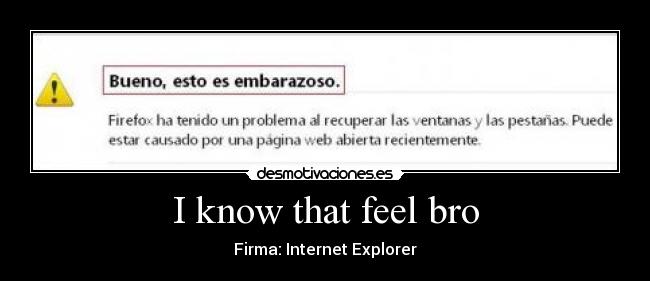 I know that feel bro - Firma: Internet Explorer