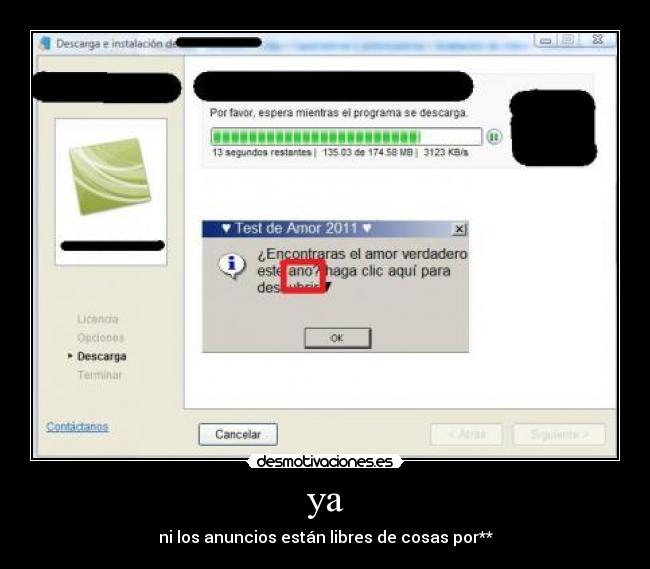 ya - ni los anuncios están libres de cosas por**